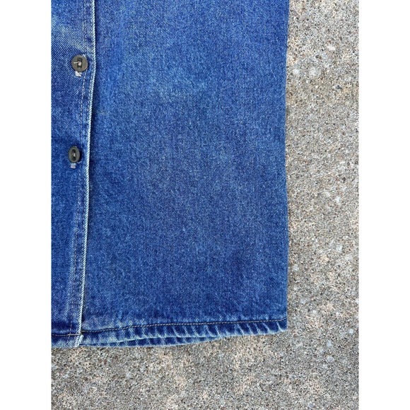 Vintage Zena Womens Jean‎ Skirt Size 3 Acid Washed Front Button Jean Skirt USA - Picture 7 of 16